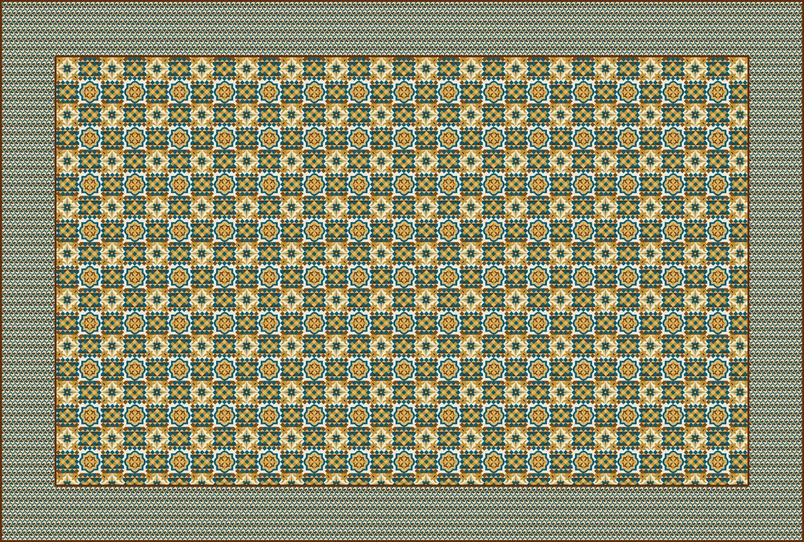cotton table cover design flower green 2 image 1