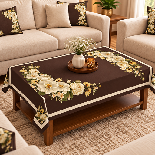 Table cover design  elegant floral corner border image 3