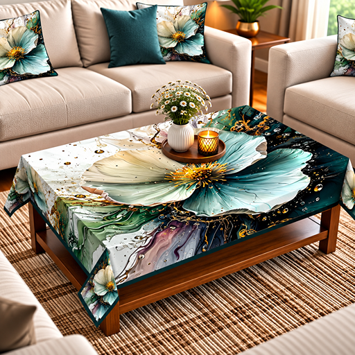 Table cover design fantasy flower image 3