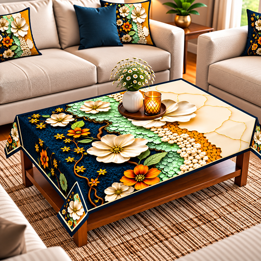 Table cover design -4 flowers image 3