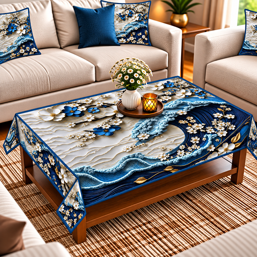 Table cover design cherry blossoms image 3