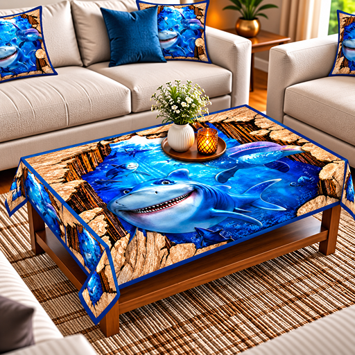 Table cover design sharks image 3
