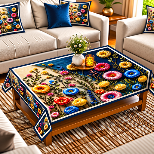 Table cover design-2 flowers image 3