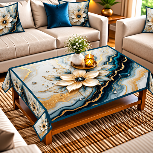 7d Table cover single flower design image 3