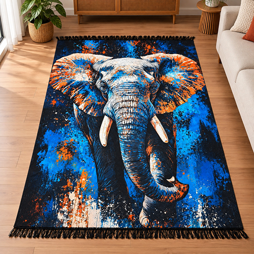 7D carpet design elephant image 1