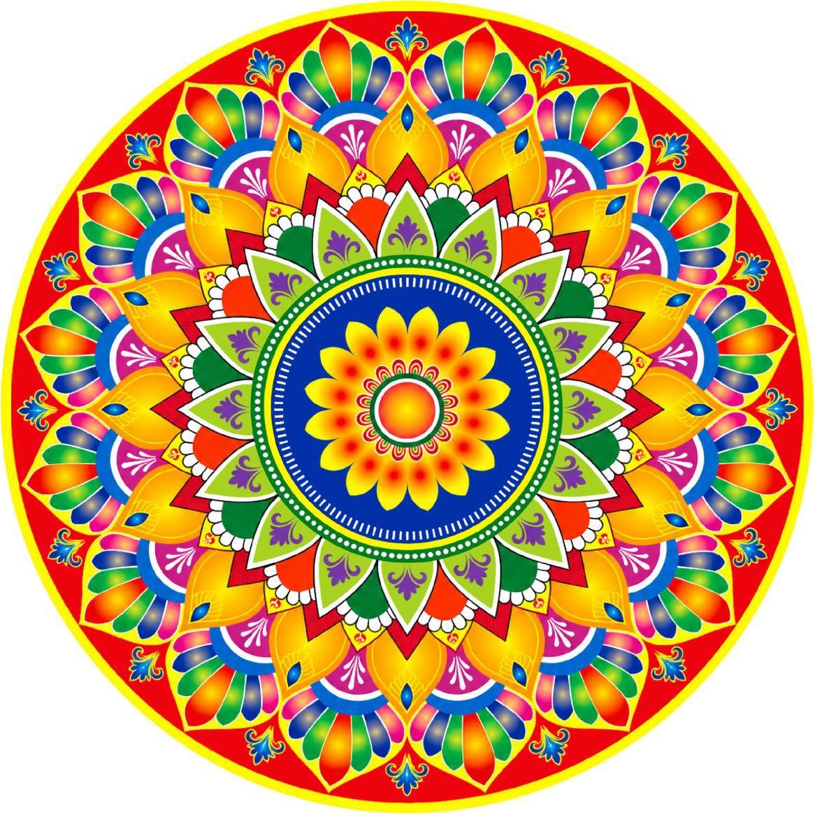 7D carpet design traditional Indian Rangoli design image 1