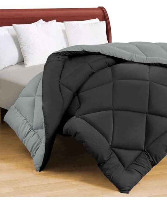comforter black & gray