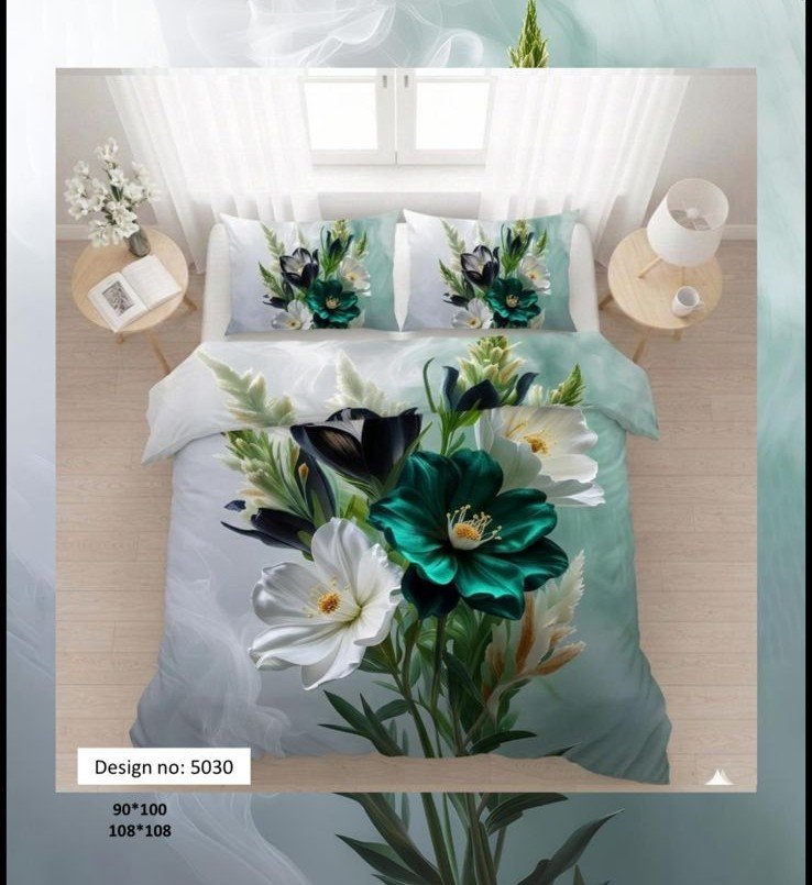 bedsheet design colorfull flower