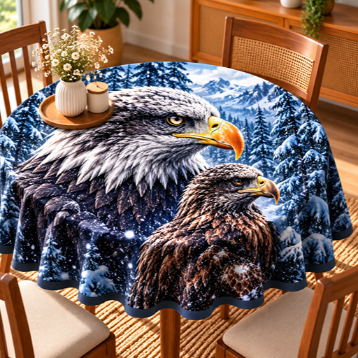 Round Table cover  design eagle
