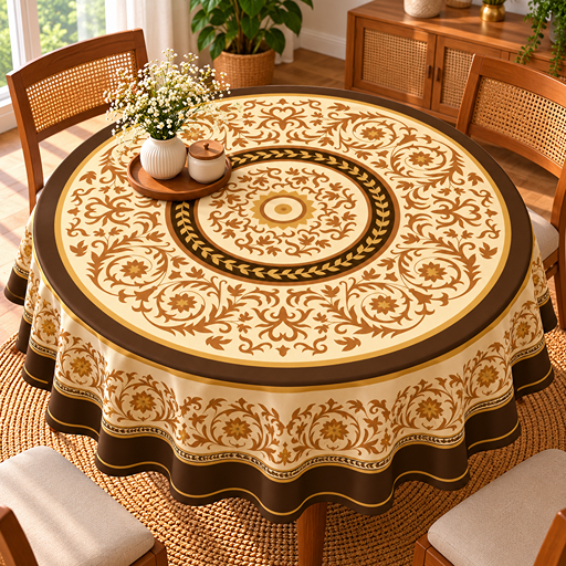 Round Table cover  design Mexican Talavera ceramic arts