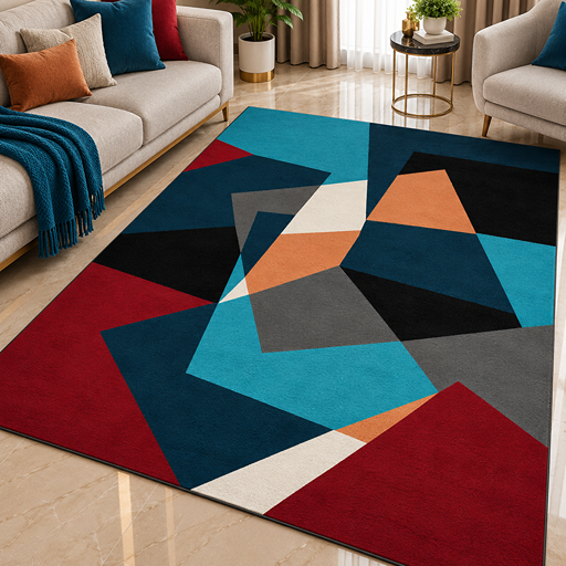 7D carpet - Abstract Background Geometric Shapes