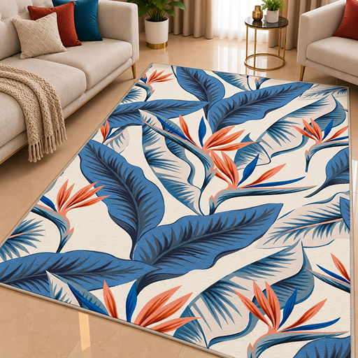 7D carpet - Tropical strelitzia flowers