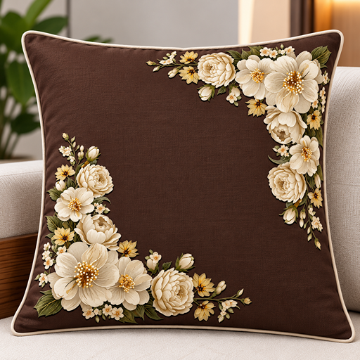 cusion cover design elegant floral corner border