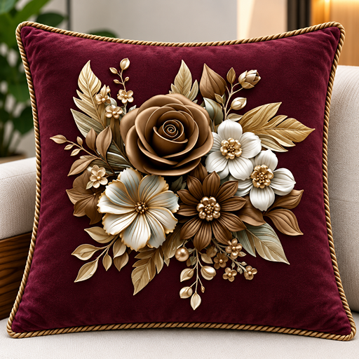 cusion cover design mix flowers