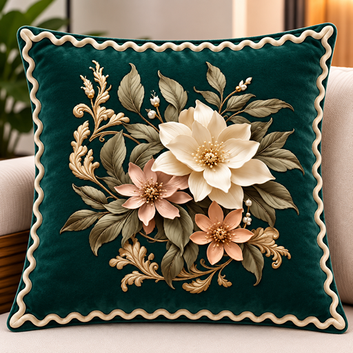 cusion cover ZUKIODECOR Velvet Floral
