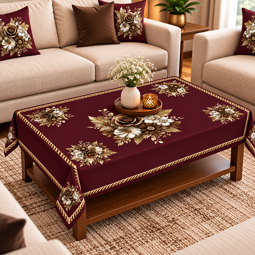 Table cover design mix flowers