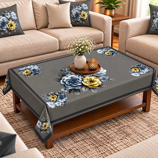 Table cover design golden rose