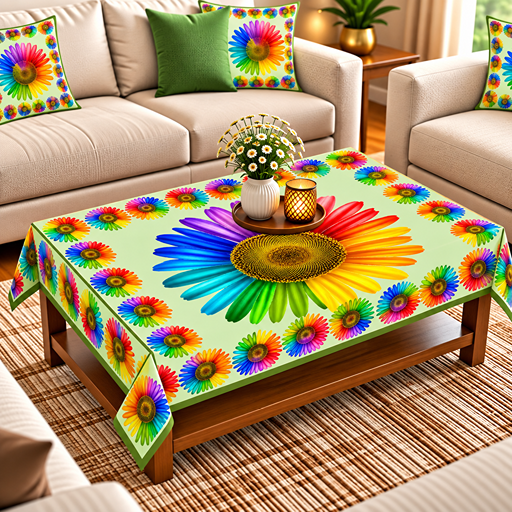 Table cover design paper sunflower