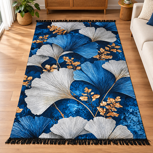 7D carpet design floer navy color