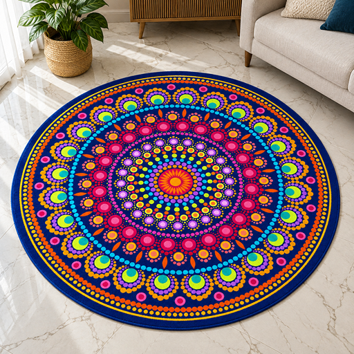 7D carpet deisgn dot mandala